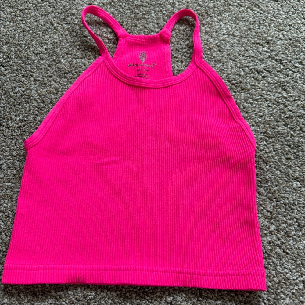 Free People Pink happiness runs tank size xs/s